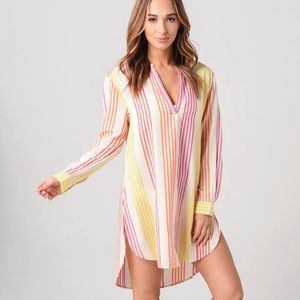 Echo Stripe Tunic Swim Cover Up